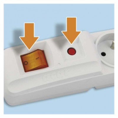 Přepěťová ochrana – 5 zásuvek 1,5m, šedá (1 ks) - foto č. 13