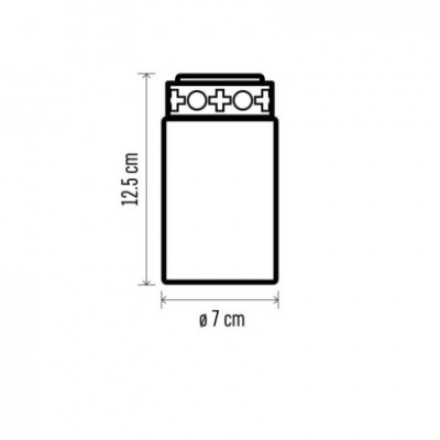 LED hřbitovní svíčka červená, 2x C, venkovní i vnitřní, teplá bílá, časovač (1 ks) - foto č. 9