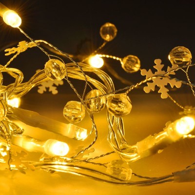 Solight LED řetěz s ozdobnými přívěšky 20LED, 60x mini dekorace, 2m, 2x AA - foto č. 6