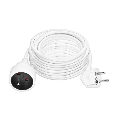 Solight prodlužovací přívod - spojka, 1 zásuvka, 10m, 3 x 1mm2, bílá - foto č. 3