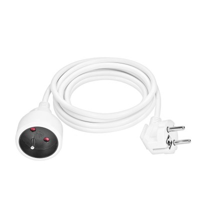 Solight prodlužovací přívod - spojka, 1 zásuvka, 3m, 3 x 1mm2, bílá - foto č. 3