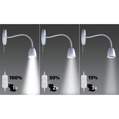 Solight LED nástěnná lampička, stmívatelná, 4W, 280lm, 3000K, bílá - foto č. 4