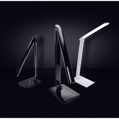 Solight LED stolní lampička stmívatelná, 12W, volba teploty světla, USB, černý lesk - foto č. 8