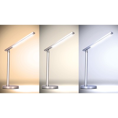 Solight LED stolní lampička, 7W, stmívatelná, změna chromatičnosti, stříbrná barva - foto č. 6