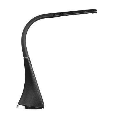 Solight LED stolní lampička s displayem, 6W, 4100K, kůže, černá - foto č. 4