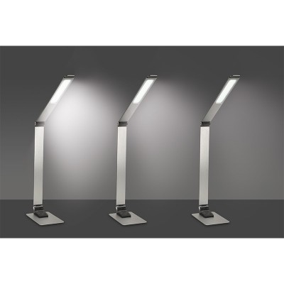 Solight LED stolní lampička stmívatelná, 11W,  změna chromatičnosti, broušený hliník, stříbrná - foto č. 4