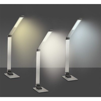 Solight LED stolní lampička stmívatelná, 11W,  změna chromatičnosti, broušený hliník, stříbrná - foto č. 5
