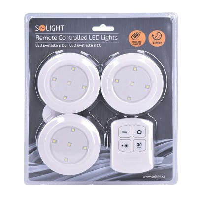 Solight LED světélka s dálkovým ovládáním, 3x 50lm, časovač, bateriové napájení - foto č. 6