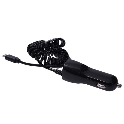 Solight USB nabíjecí autoadaptér, integrovaný kabel micro USB, výstup USB-A, 4200mA, DC 12-24V, černý - foto č. 2