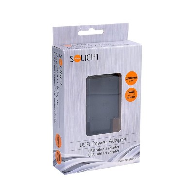 Solight USB nabíjecí adaptér, 1x USB, 2400mA, AC 230V, černý - foto č. 4