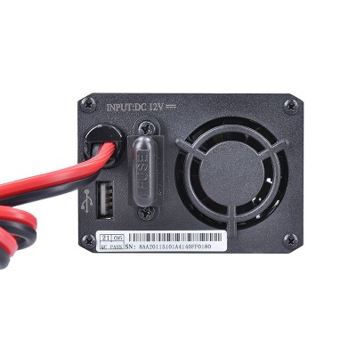 Solight invertor 12V, USB 500mA, kovový, černý, max. zatížení: 200W - foto č. 7