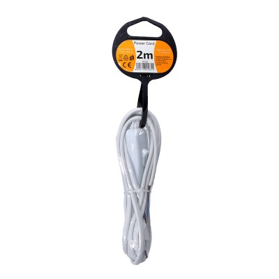 Solight flexo šňůra, 2m, 2 x 0,75mm2, bílá, plochá, vypínač - foto č. 3