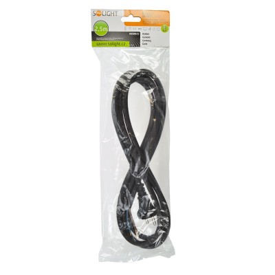 Solight flexo šňůra, 2x 1,5mm2, gumová, černá, 2,5m - foto č. 2