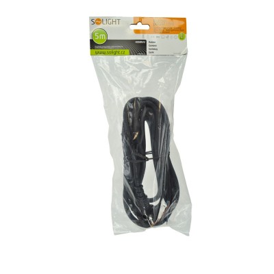 Solight flexo šňůra, 2x 1,5mm2, gumová, černá, 5m - foto č. 2