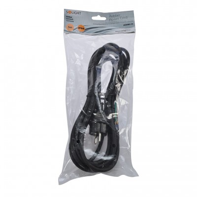 Solight flexo šňůra, 3x 1mm2, gumová, černá, 5m - foto č. 2