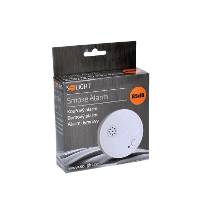 Solight detektor kouře + alarm, 85dB, bílý + 9V baterie - foto č. 2