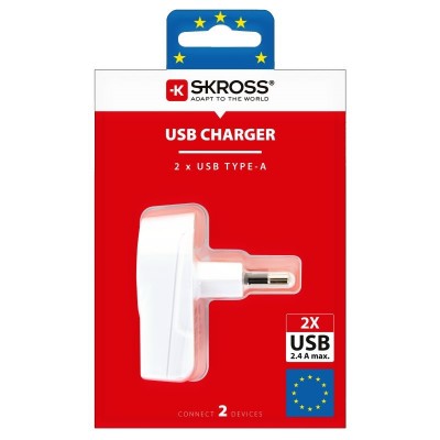 SKROSS USB nabíjecí adaptér EU, 2x USB-A, 12W, typ C - foto č. 6