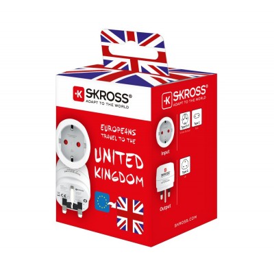 SKROSS cestovní adaptér do Velké Británie, typ G - foto č. 8