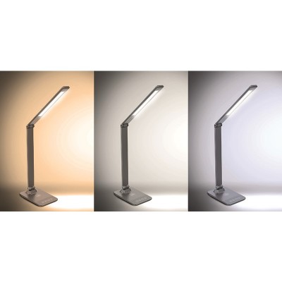Solight LED stmívatelná lampička s bezdrátovým nabíjením, 10W, změna chromatičnosti, šedá - foto č. 8