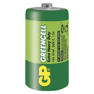 Zinková baterie GP Greencell C (R14) (2 ks) - foto č. 5