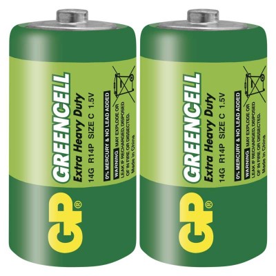Zinková baterie GP Greencell C (R14) (2 ks) - foto č. 7