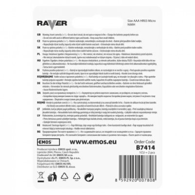 Nabíjecí baterie do solárních lamp RAVER SOLAR AAA (HR03) 400 mAh (2 ks) - foto č. 9
