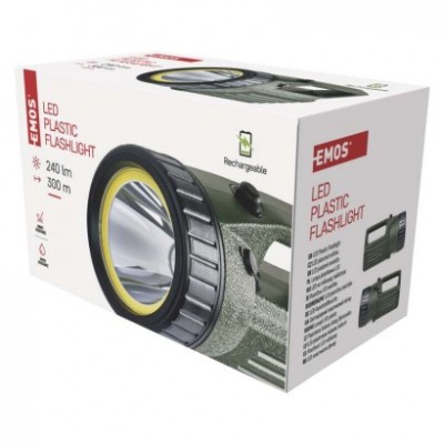 COB LED + LED nabíjecí svítilna P2308, 240 lm, aku 4000 mAh (1 ks) - foto č. 7