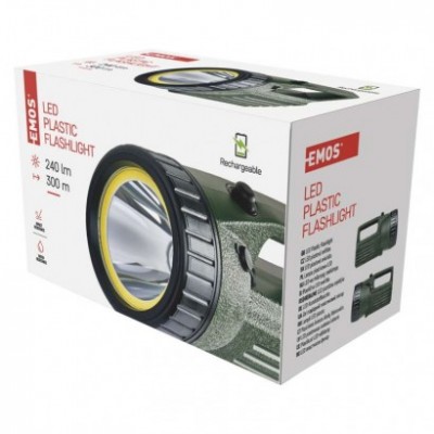 COB LED + LED nabíjecí svítilna P2308, 240 lm, aku 4000 mAh (1 ks) - foto č. 8