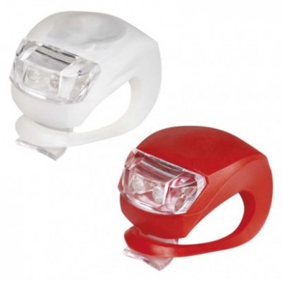 LED přední + zadní svítilna na kolo P3921 na 2× CR2032, 10 lm (1 ks) - foto č. 5