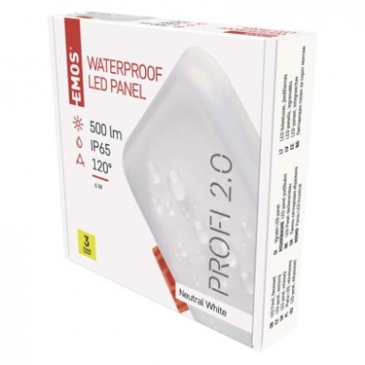 LED vestavné svítidlo VIXXO, čtvercové, bílé, 6W neutr. b., IP65 (1 ks) - foto č. 17