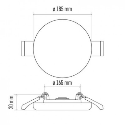LED vestavné svítidlo VIXXO, kruhové, bílé, 19W neutr. b., IP65 (1 ks) - foto č. 23
