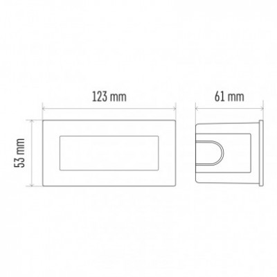 LED orientační vestavné svítidlo AMAL 123×53, 1,5W tep. bílá,IP65 (1 ks) - foto č. 13