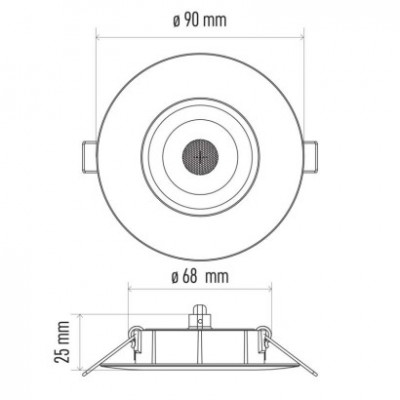 LED bodové svítidlo SIMMI bílé, kruh 5W teplá bílá (1 ks) - foto č. 32