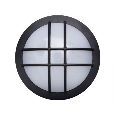 Solight LED venkovní osvětlení kulaté s mřížkou, 13W, 910lm, 4000K, IP65, 17cm, černá - foto č. 2