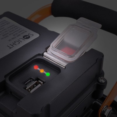 Solight LED reflektor 20W, přenosný, nabíjecí, 1600lm, oranžovo-černý - foto č. 6