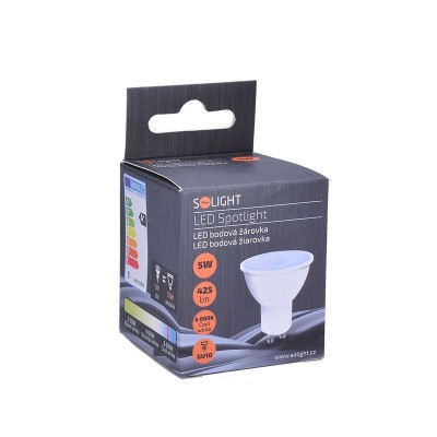 Solight LED žárovka, bodová , 5W, GU10, 6000K, 425lm, bílá - foto č. 2