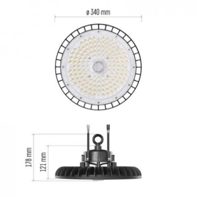 LED průmyslové závěsné svítidlo HIGHBAY ASTER 60° 200W (1 ks) - foto č. 23