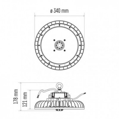 LED průmyslové závěsné svítidlo HIGHBAY ASTER 60° 200W (1 ks) - foto č. 14