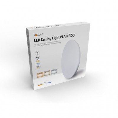 Solight LED stropní světlo Plain, 3CCT, 24W, 1920lm, 3000K, 4000K, 6000K, kulaté, 38cm - foto č. 4