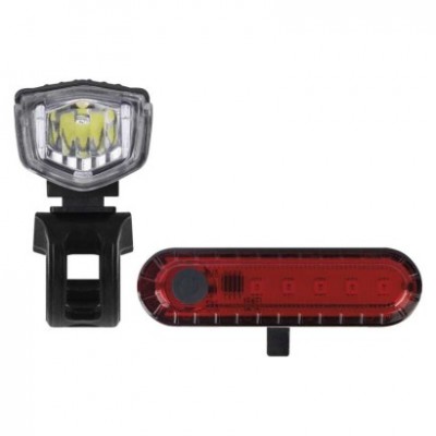 LED přední + zadní nabíjecí svítilna na kolo P3923, 90 lm (1 ks) - foto č. 2