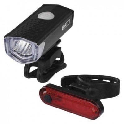 LED přední + zadní nabíjecí svítilna na kolo P3923, 90 lm (1 ks) - foto č. 4