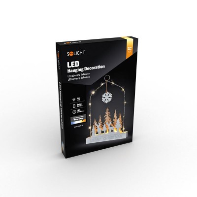 Solight LED závěsná dekorace - les s jeleny, 14x LED, 2x AA - foto č. 7