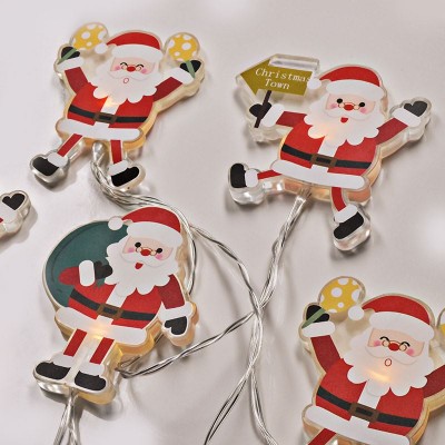 Solight LED okenní řetěz - Santa, 6x LED, přísavný, 120cm, 2x AA - foto č. 4