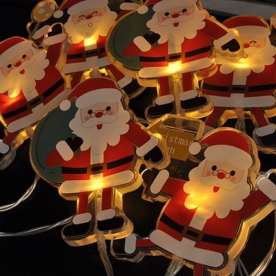 Solight LED okenní řetěz - Santa, 6x LED, přísavný, 120cm, 2x AA - foto č. 5