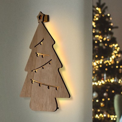 Solight LED nástěnná dekorace vánoční stromek, 24x LED, 2x AA - foto č. 4