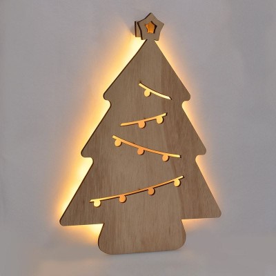 Solight LED nástěnná dekorace vánoční stromek, 24x LED, 2x AA - foto č. 6