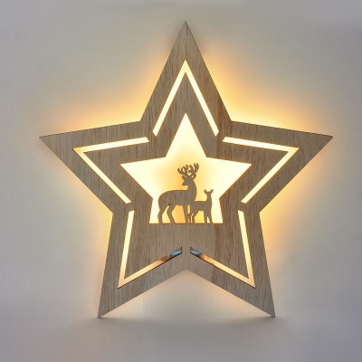 Solight LED nástěnná dekorace vánoční hvězda, 24x LED, 2x AA - foto č. 5