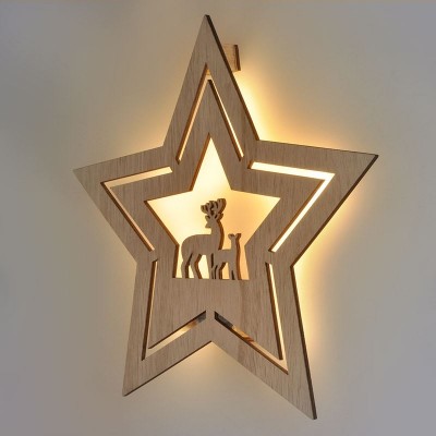 Solight LED nástěnná dekorace vánoční hvězda, 24x LED, 2x AA - foto č. 6