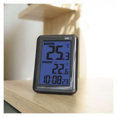 Digitální teploměr, bezdrátové čidlo, budík E8636 (1 ks) - foto č. 11